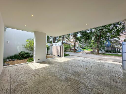 Covered outdoor patio area