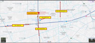 Map showing the main highways and locations around Bang Khae