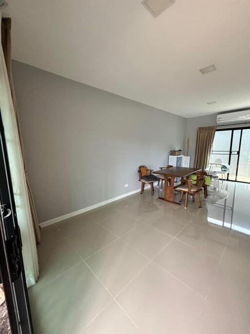 Dining area with table and chairs