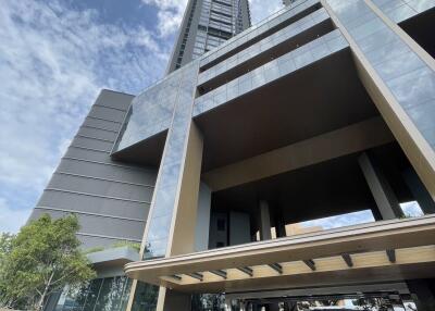 Modern high-rise building exterior on a sunny day