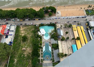 Aerial view of the building