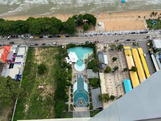 Aerial view of the building