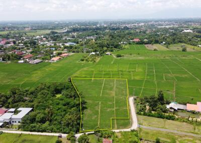 Aerial view of land parcel