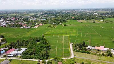 Aerial view of land parcel