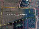 Aerial view of land plot for sale