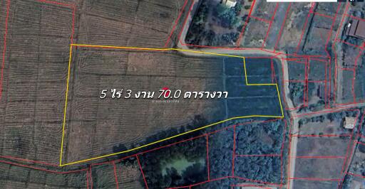 Aerial view of land plot for sale