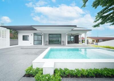 Modern house with outdoor swimming pool