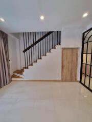 Living area with staircase