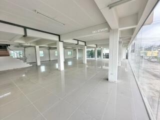 Spacious commercial space with large windows