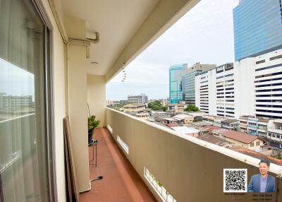 Balcony with city view