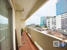 Balcony with city view