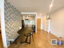 Modern kitchen with dining area