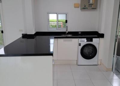 Modern kitchen with built-in appliances