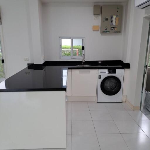 Modern kitchen with built-in appliances