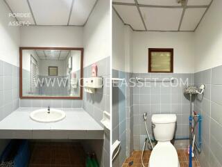 Bathroom with sink and toilet