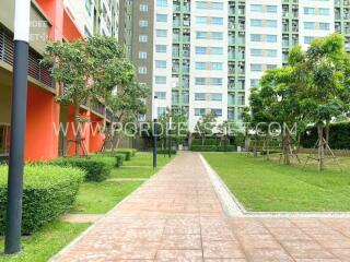 Exterior view of the apartment complex