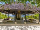 Outdoor living space in a tropical setting