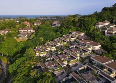 Aerial view of a residential complex