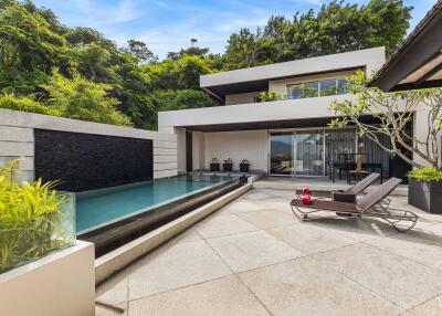 Modern house with pool and patio