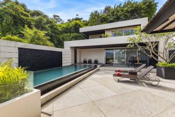 Modern house with pool and patio