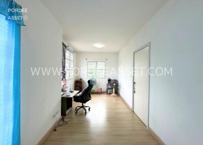 Spacious home office with natural lighting