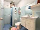 Bright and clean bathroom with modern fixtures