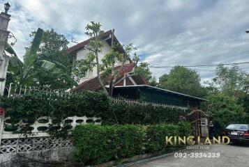 Exterior view of a house surrounded by greenery