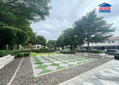 Lovely green park area with gazebo in a residential neighborhood