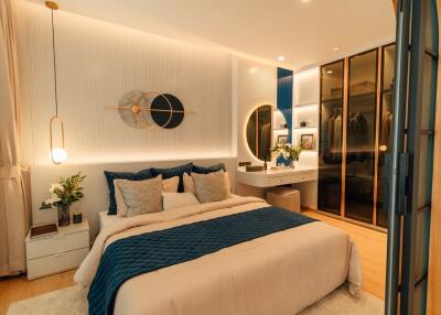 Elegant bedroom with modern decor