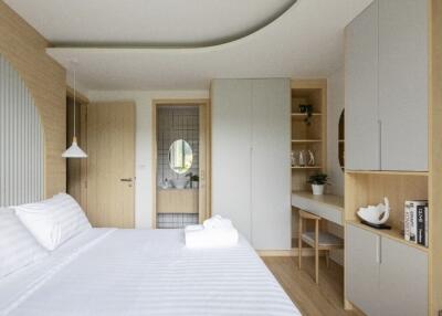 Modern bedroom with en-suite bathroom