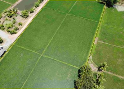 Aerial view of agricultural land