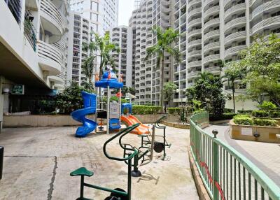 Outdoor playground in residential complex