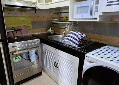 Compact kitchen with modern amenities