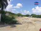 Vacant land with vehicles parked and clear skies