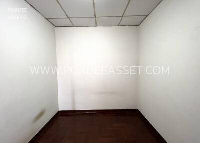 Empty room with white walls and wooden floor