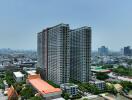 High-rise apartment buildings providing a panoramic view of the city.