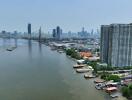 High-rise residential buildings with a river view