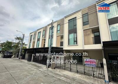 Exterior view of a modern townhouse