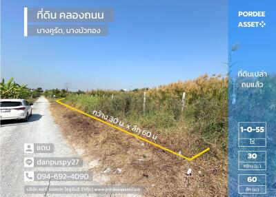 Vacant land area for sale in Bang Kruai, Bang Yai