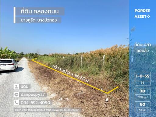 Vacant land area for sale in Bang Kruai, Bang Yai