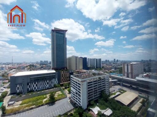 Panoramic view of city buildings and skyline