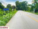 Road leading to property with surrounding greenery