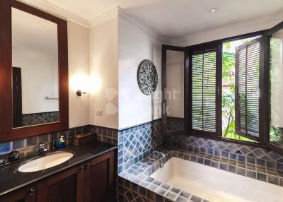 Modern bathroom with natural light