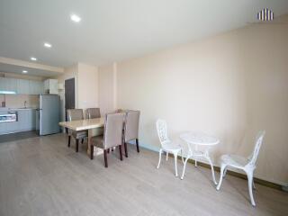 Dining area with table and chairs