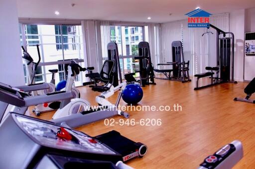 Fully equipped gym with various exercise machines