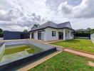 Modern villa with pool and garden