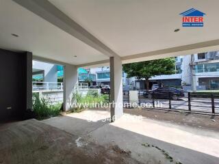 Covered outdoor area with a view of the street