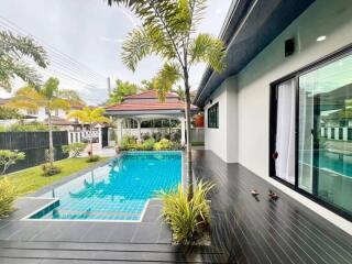 Outdoor pool and deck area