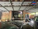 Covered garage with multiple cars