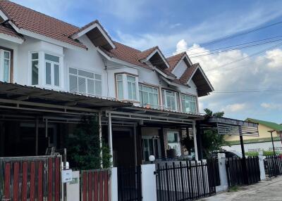 Exterior view of a row of townhouses